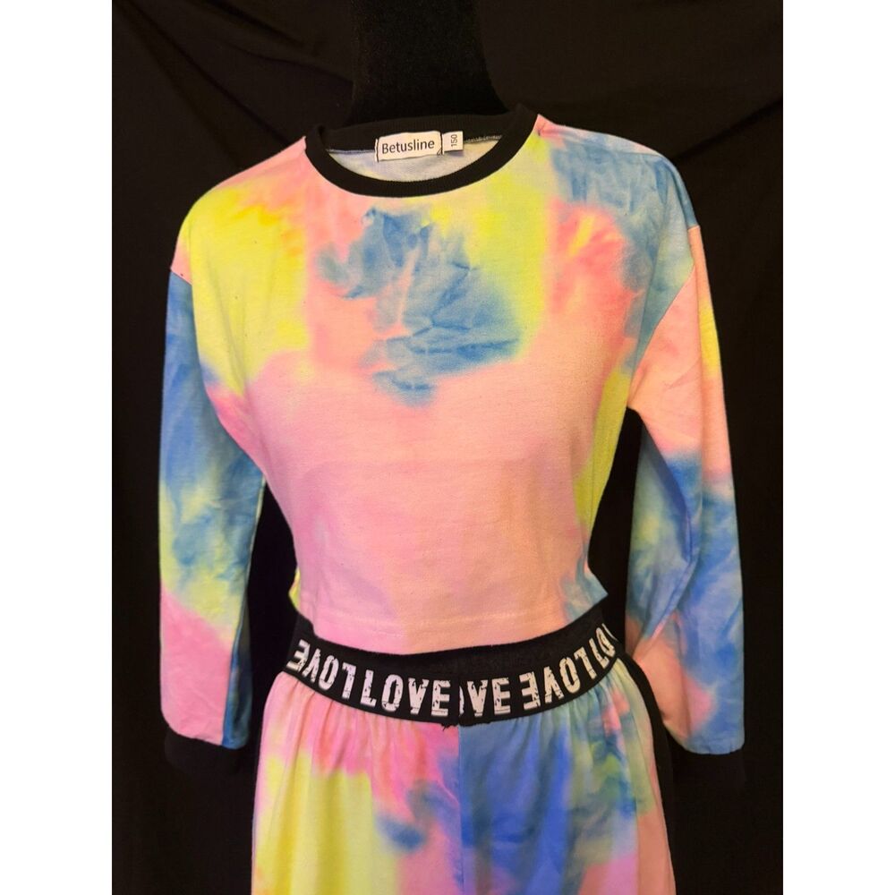 #150 - Girls Tie Dye 2 Piece Outfit Set Size 9/10 years
